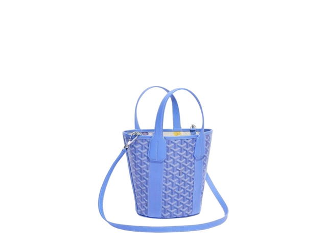 Goyard Goyard Belharra Pm Bag In Iris Goyardine Canvas And Chevroches Calfskin With Palladium Purple - view 2