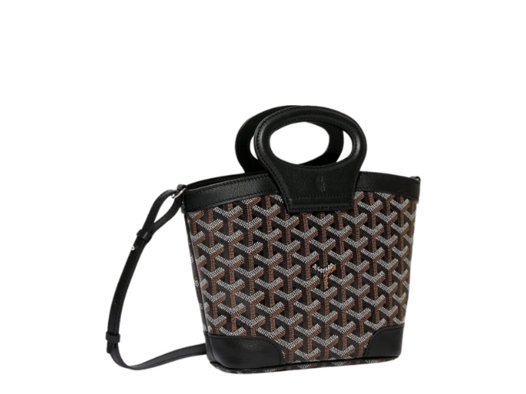 Goyard Goyard Beluga Mini Bag In Black Goyardine Canvas And Chevroches Calfskin With Palladium Hardware