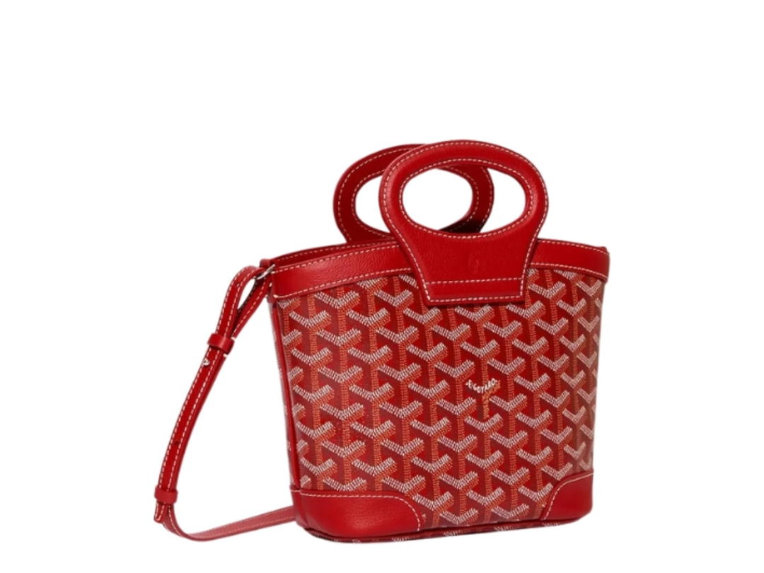 Goyard Goyard Beluga Mini Bag In Red Goyardine Canvas And Chevroches Calfskin With Palladium Hardware