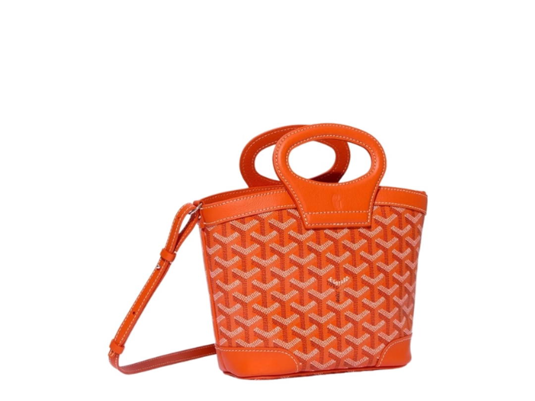 Goyard Goyard Beluga Mini Bag In Orange Goyardine Canvas And Chevroches Calfskin With Palladium Hardware