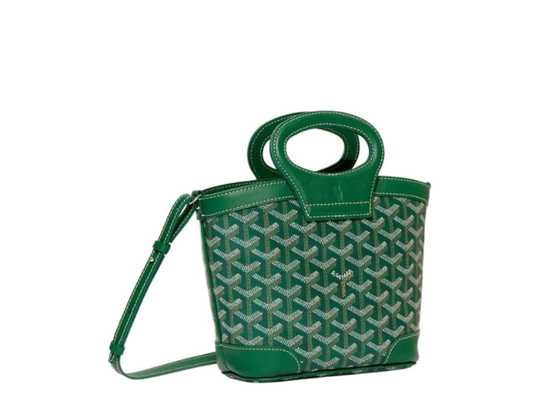 Goyard Goyard Beluga Mini Bag In Green Goyardine Canvas And Chevroches Calfskin With Palladium Hardware