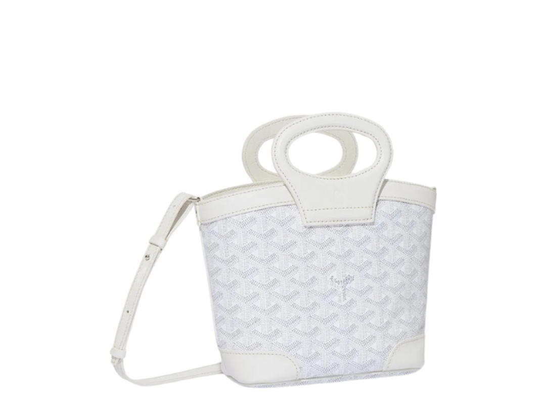 Goyard Goyard Beluga Mini Bag In White Goyardine Canvas And Chevroches Calfskin With Palladium Hardware