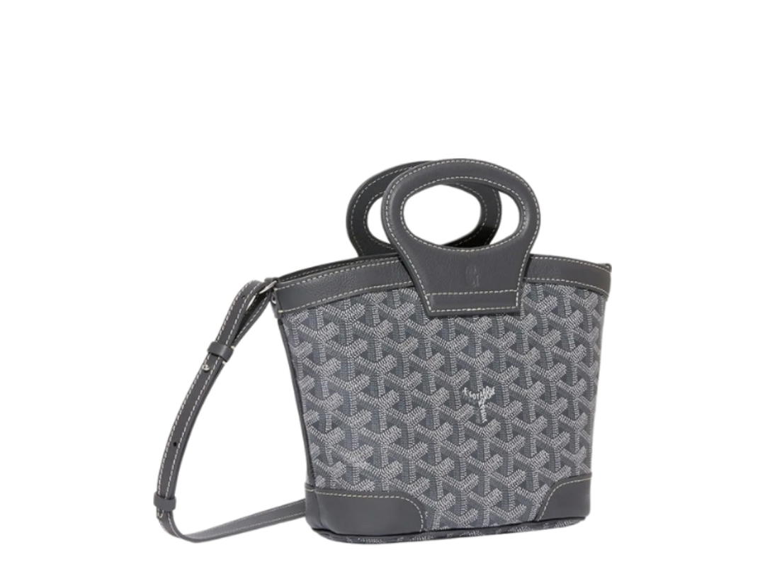 Goyard Goyard Beluga Mini Bag In Grey Goyardine Canvas And Chevroches Calfskin With Palladium Hardware