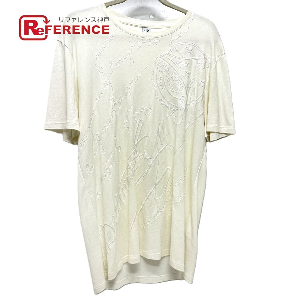 Berluti Berluti All-over embroidered scrit T-shirt Apparel Tops Short sleeve T-shirt