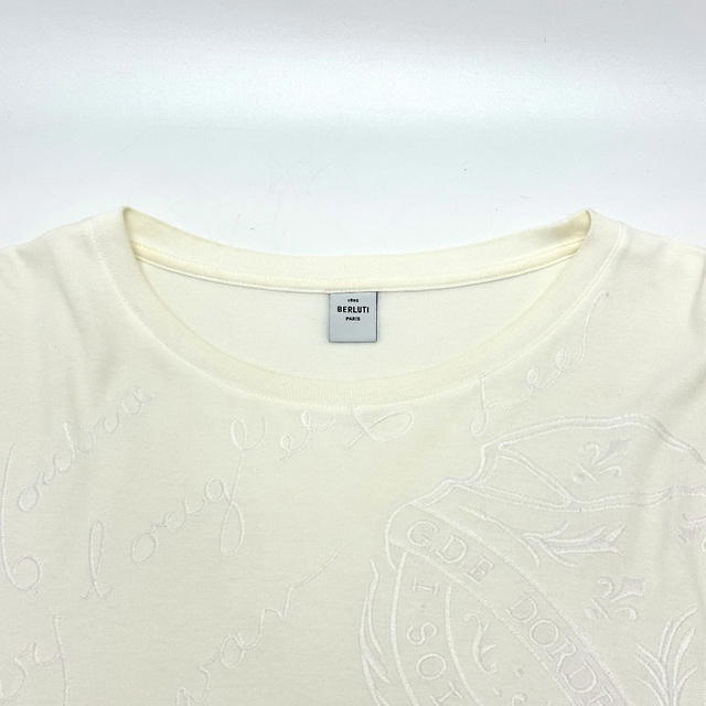 Berluti Berluti All-over embroidered scrit T-shirt Apparel Tops Short sleeve T-shirt - view 4
