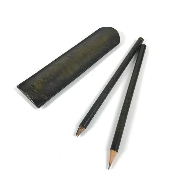 Berluti Berluti Calligraphy 2 pencils, stationery pouch case pencil case - view 2