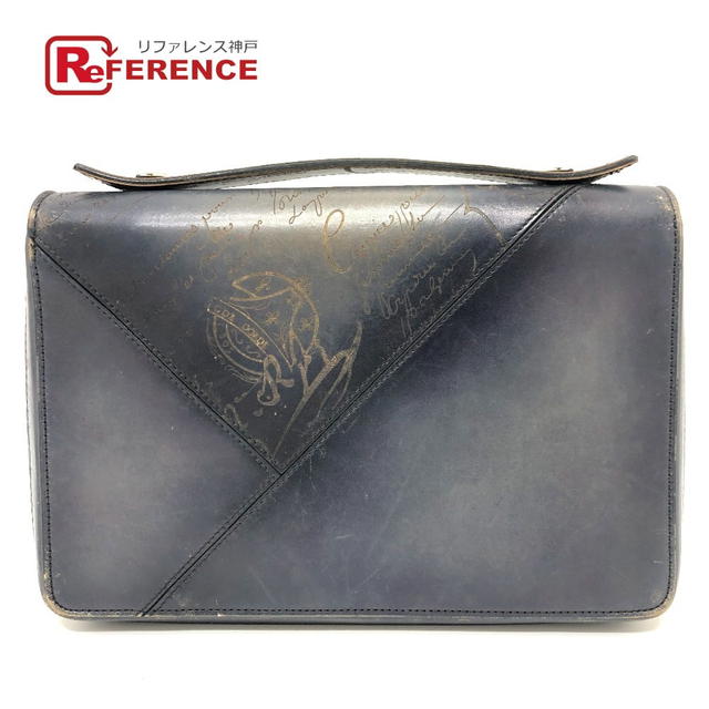 Berluti Berluti Calligraphy Itauba Wide Travel Wallet Long Wallet Black/SilverHardware - view 1