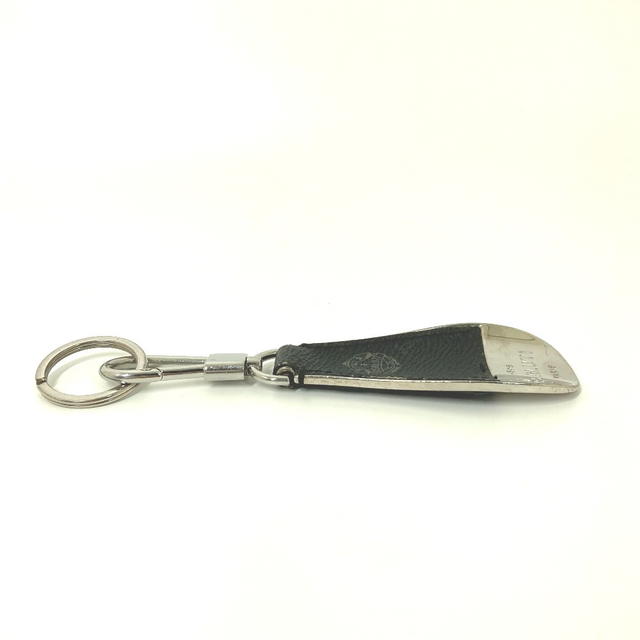 Berluti Berluti calligraphy Logo Shoehorn Bag Charm Key Holder Leather / Metal Black - view 5