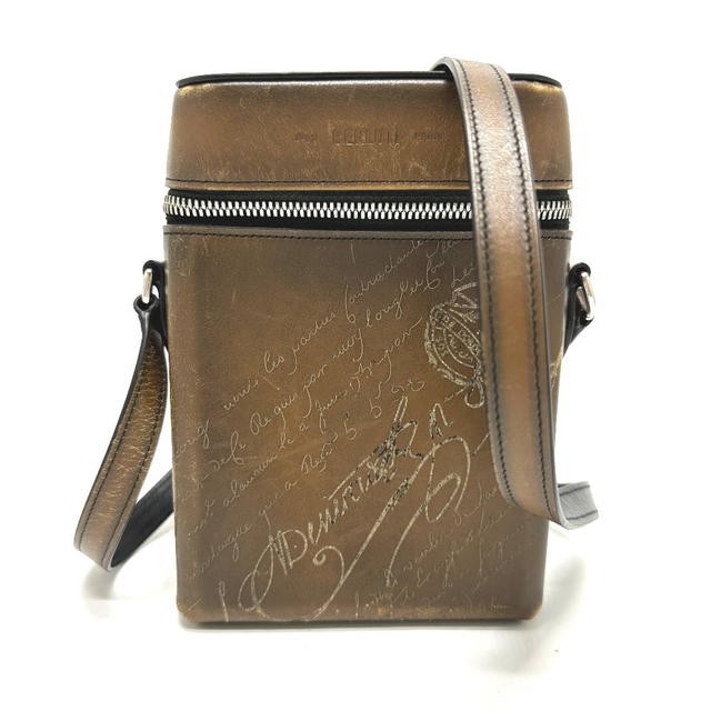 Berluti Berluti Calligraphy Scrit Swipe Shoulder Bag Leather Brown - view 2