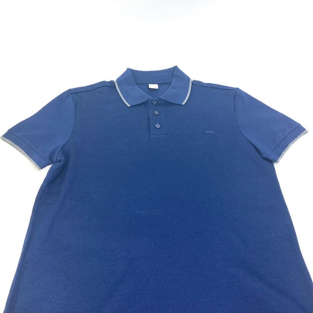 Berluti Berluti collared 1895 logo short sleeve tops apparel Polo shirt cotton Navy/gray - view 4