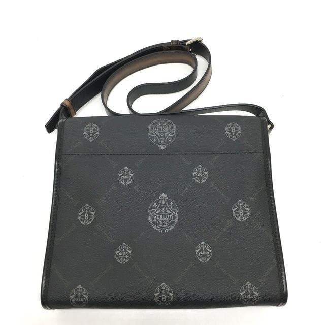 Berluti Berluti Flaneur Small Messenger Shoulder Bag PVCCanvas / Leather Black/Silver - view 2