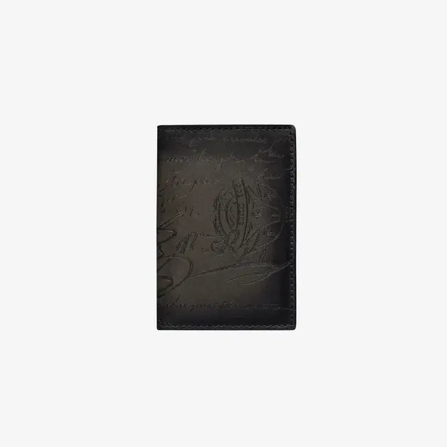 Berluti Berluti Jagua Scritto Leather Card Holder Nero Grigio - view 1