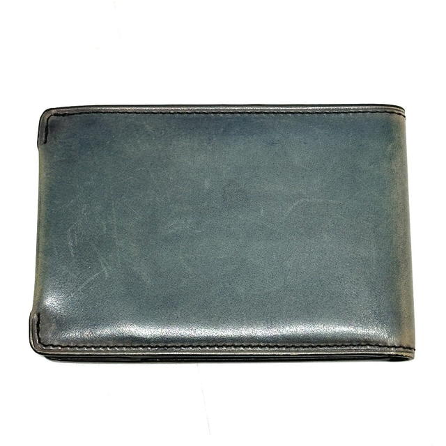 Berluti Berluti logo Bi-fold short mini wallet Compact Folded wallet Leather Blue Based - view 3