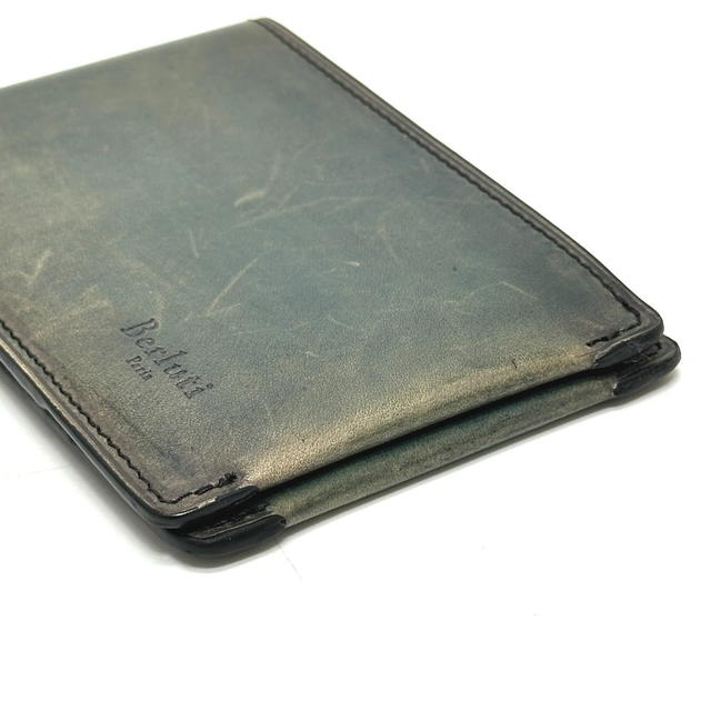 Berluti Berluti logo Bi-fold short mini wallet Compact Folded wallet Leather Blue Based - view 5