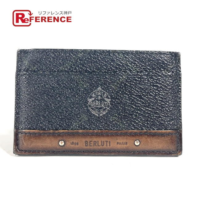 Berluti Berluti logo Business Card Holder Pass Case Card Case Leather/PVC Black - view 1