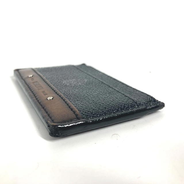 Berluti Berluti logo Business Card Holder Pass Case Card Case Leather/PVC Black - view 4