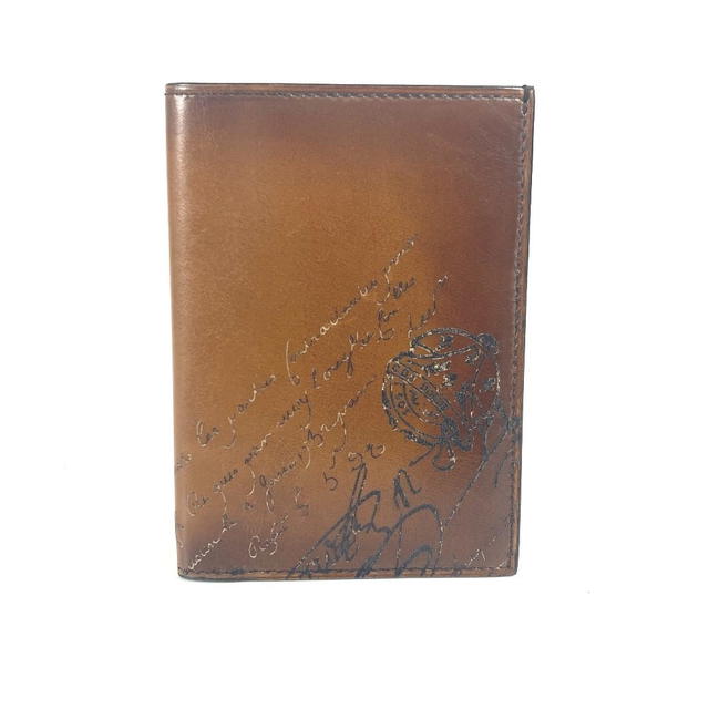 Berluti Berluti logo Passport Cover Stationery passport case Leather Brown - view 2