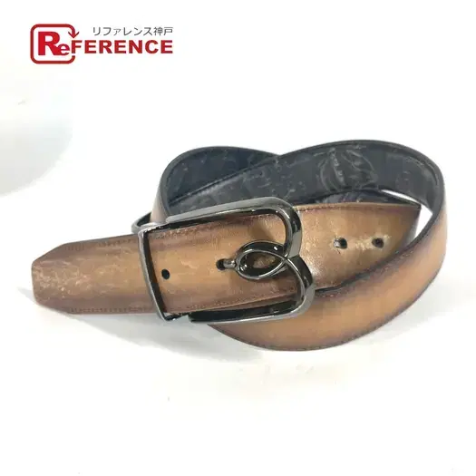 Buy Berluti reversible calligraphic logo Accessories belt Leather Beige at Sasom – Authentic and Ready to Ship