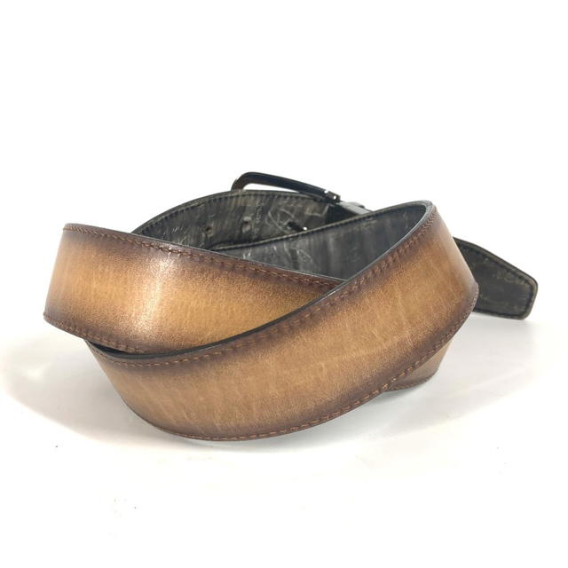 Berluti Berluti reversible calligraphic logo Accessories belt Leather Beige - view 4