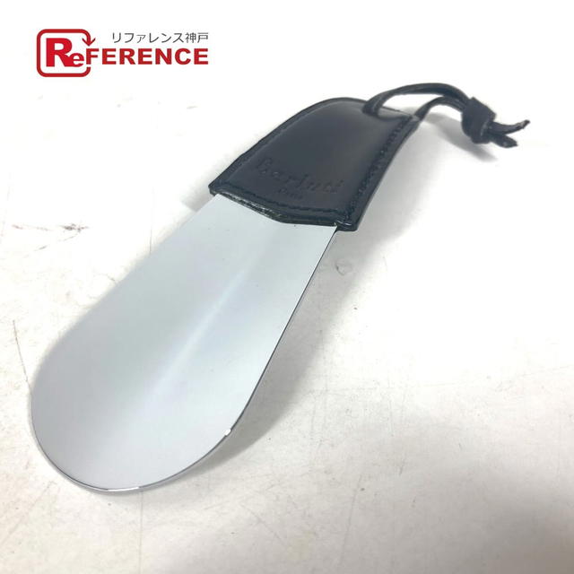 Berluti Berluti Shoehorn shoehorn interior Shoehorn Leather / Metal Black/Silver - view 1