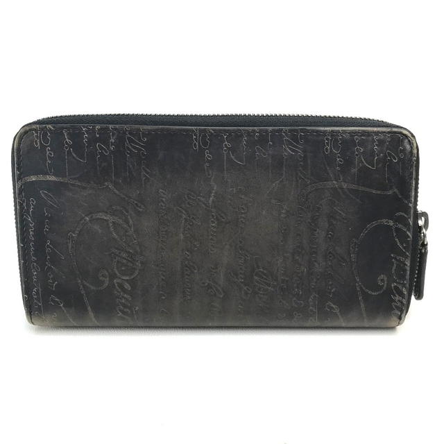 Berluti BERLUTI Zip Around Calligraphy Venetian Leather Long Wallet Dark Brown - view 2