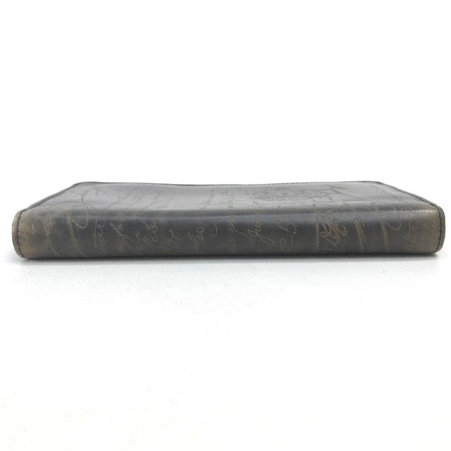 Berluti BERLUTI Zip Around Calligraphy Venetian Leather Long Wallet Dark Brown - view 3