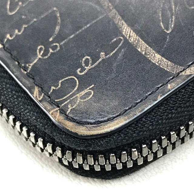 Berluti BERLUTI Zip Around Calligraphy Venetian Leather Long Wallet Dark Brown - view 4