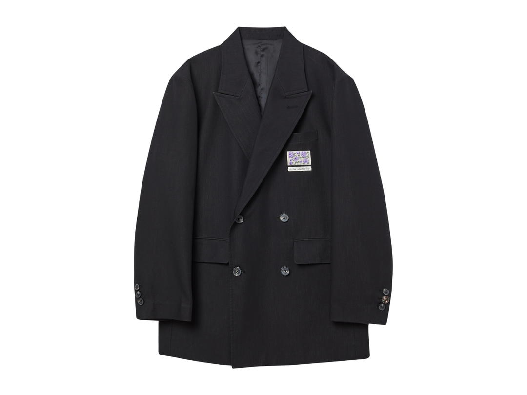 Beyond Closet Beyond Closet [Collection Line] Archive Double-Face Fabric Classic Long Jacket Black