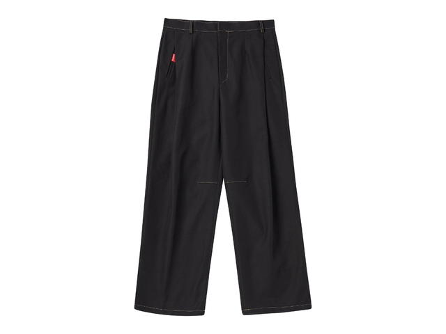 Beyond Closet Beyond Closet [Collection Line] Archive Double-Face Fabric Stitch Detail Cotton Pants Black - view 1