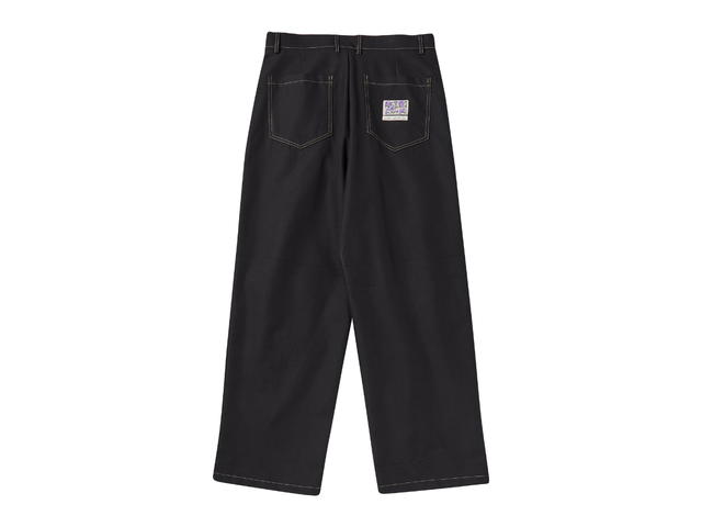 Beyond Closet Beyond Closet [Collection Line] Archive Double-Face Fabric Stitch Detail Cotton Pants Black - view 2