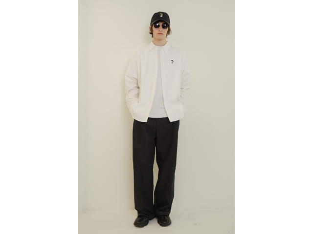 Beyond Closet Beyond Closet [Collection Line] Archive Double-Face Fabric Stitch Detail Cotton Pants Black - view 3