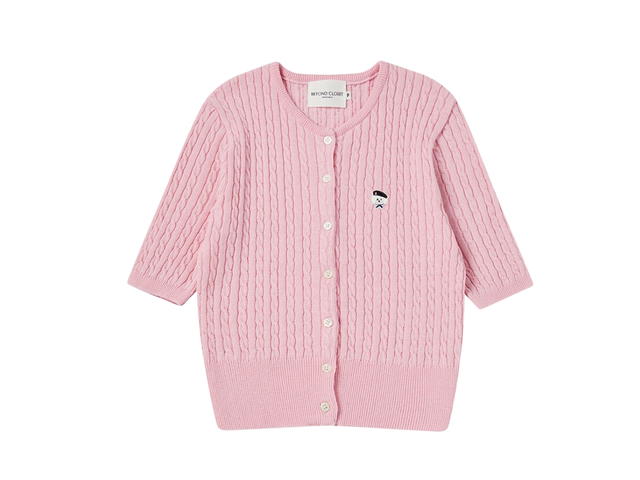 Beyond Closet Beyond Closet [Women'S Edition] New Parisien Italy Cotton Classic Cable Knit Pink - view 1