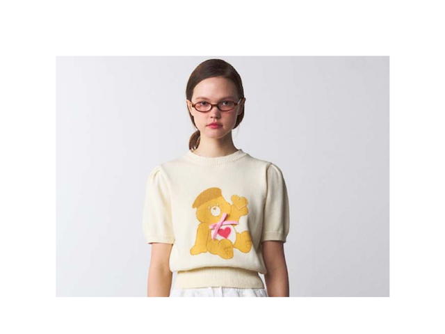 Beyond Closet Beyond Closet [Women'S Edition] Nomantic Care Bears Ribbon 1/2 Cotton Knit Ivory - view 3