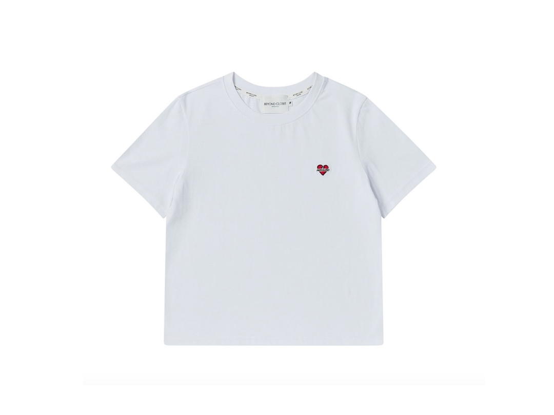 Beyond Closet Beyond Closet [Women'S Edition] Nomantic Logo Soft Cotton T-Shirt White