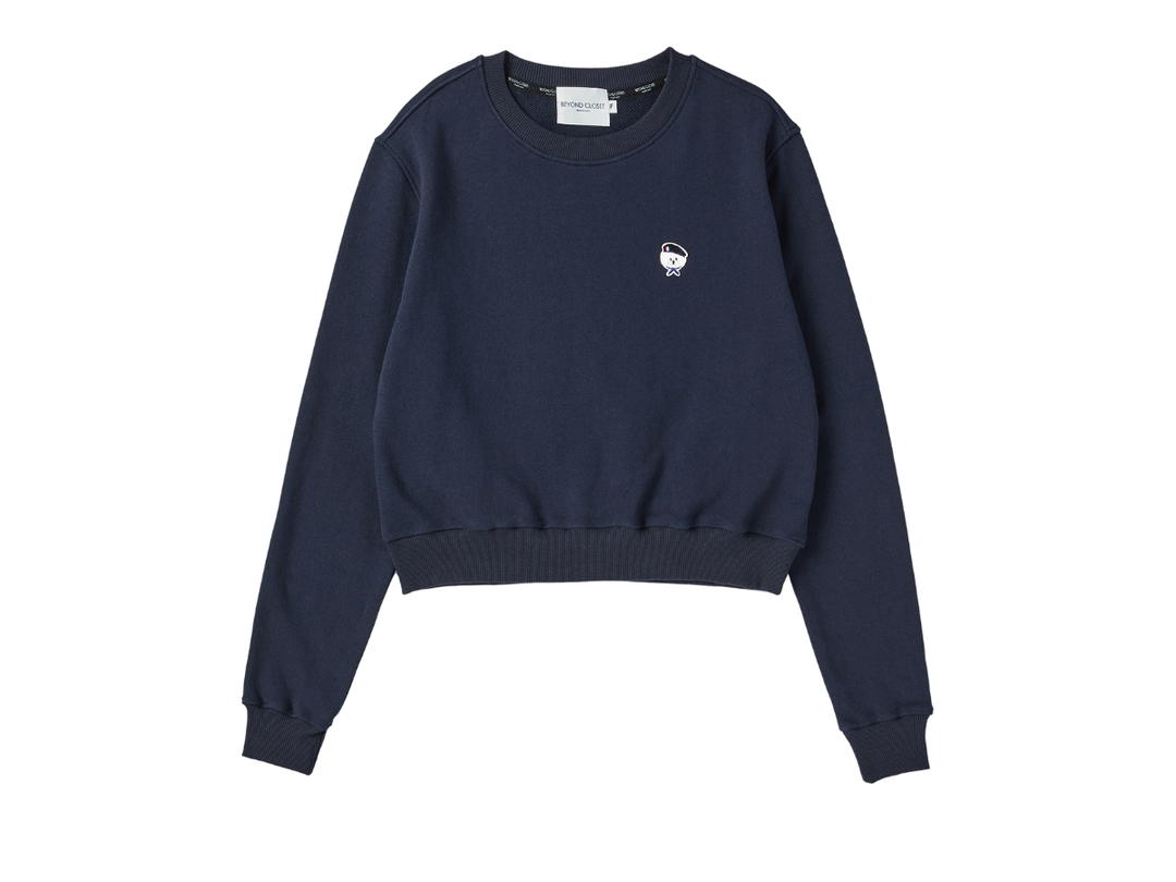 Beyond Closet Beyond Closet [Womens Edition] New Parisian Wappen Sweat Shirts Navy