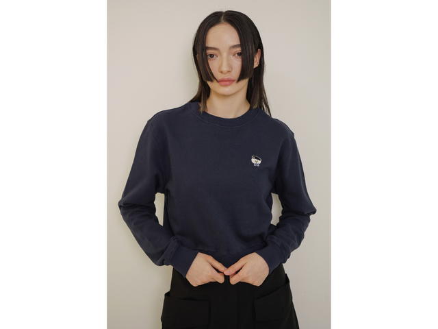 Beyond Closet Beyond Closet [Womens Edition] New Parisian Wappen Sweat Shirts Navy - view 3