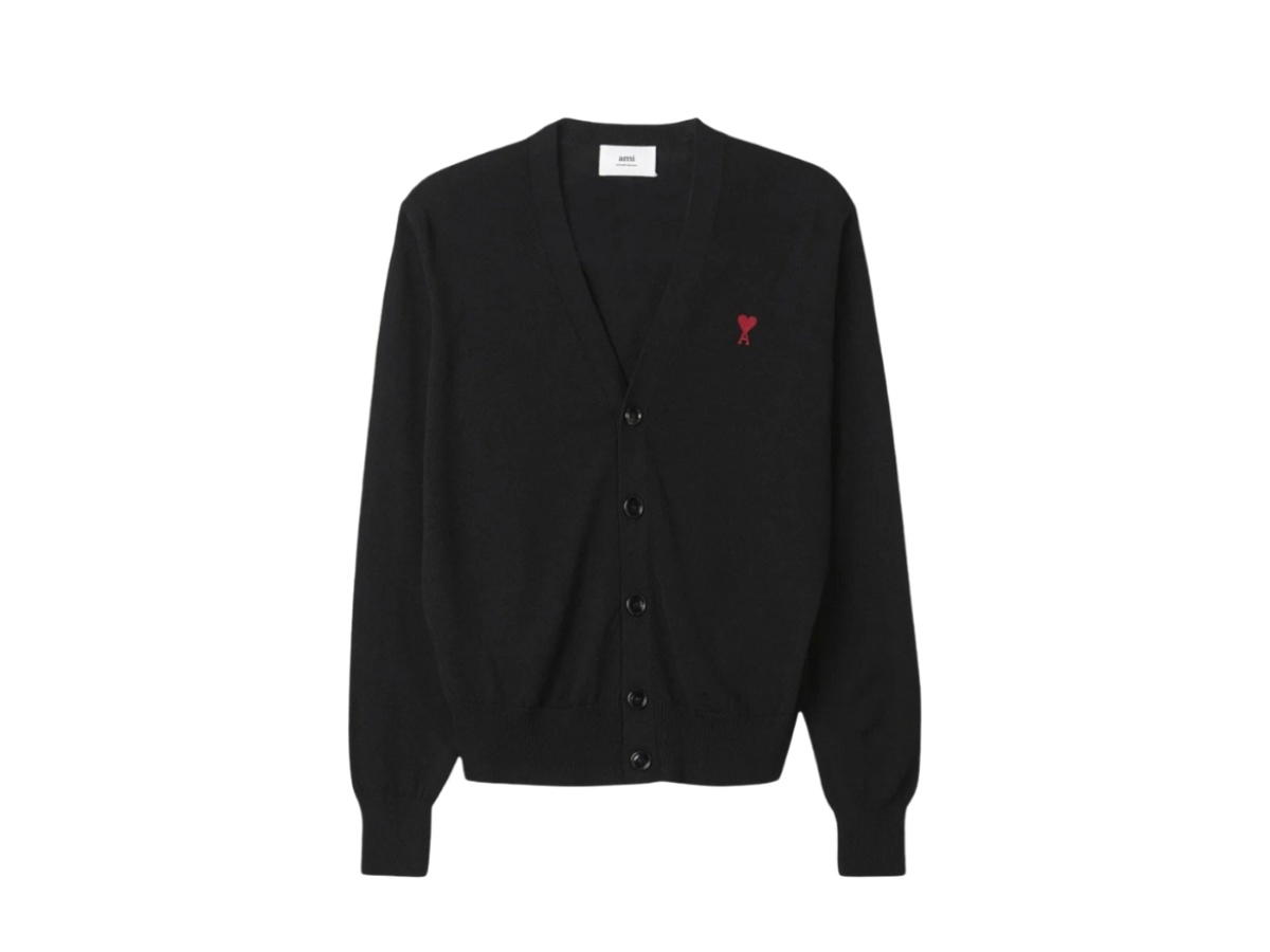 Ami Paris Ami Paris AMI de Coeur Wool Cardigan Black