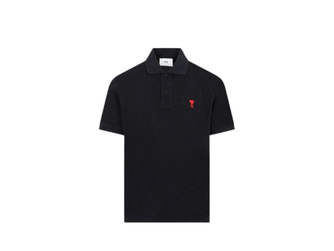 Ami Paris AMI de Coeur Polo Shirt Black
