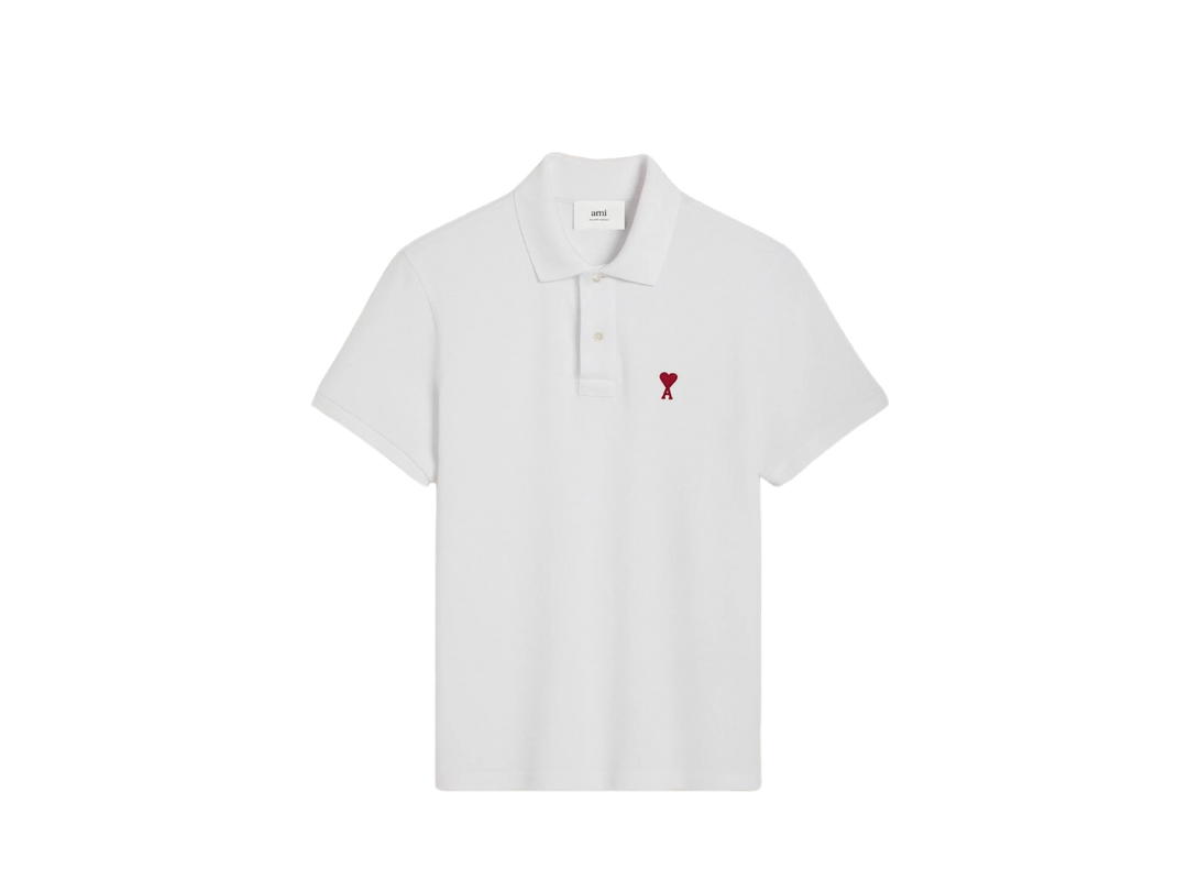 Ami Paris Ami Paris AMI de Coeur Polo Shirt White