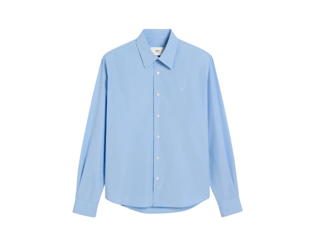 Ami Paris Ami Paris De Coeur Classic Shirt Cashmere Blue