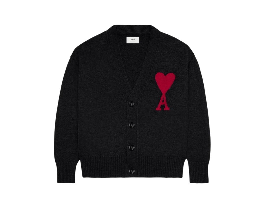 Ami Paris Ami Paris AMI de Coeur Cardigan Black