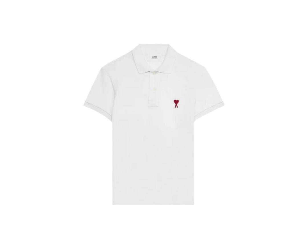 Ami Paris Ami Paris Ami De Coeur Polo Shirt White