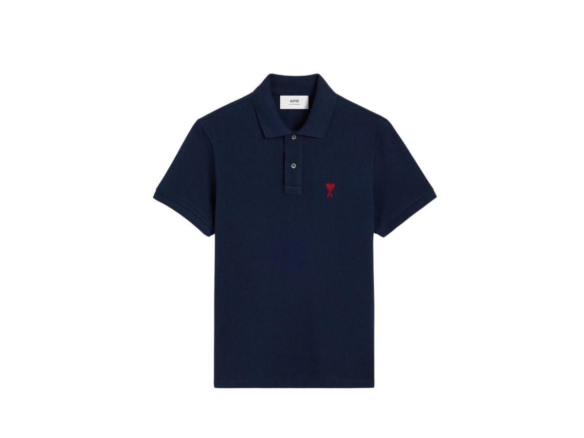 Ami Paris Ami Paris De Coeur Polo Shirt Night Blue