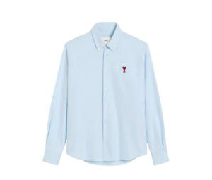 Buy Ami Paris Ami De Coeur Cotton Oxford Button Down Shirt Sky Blue at Sasom – Authentic and Ready to Ship