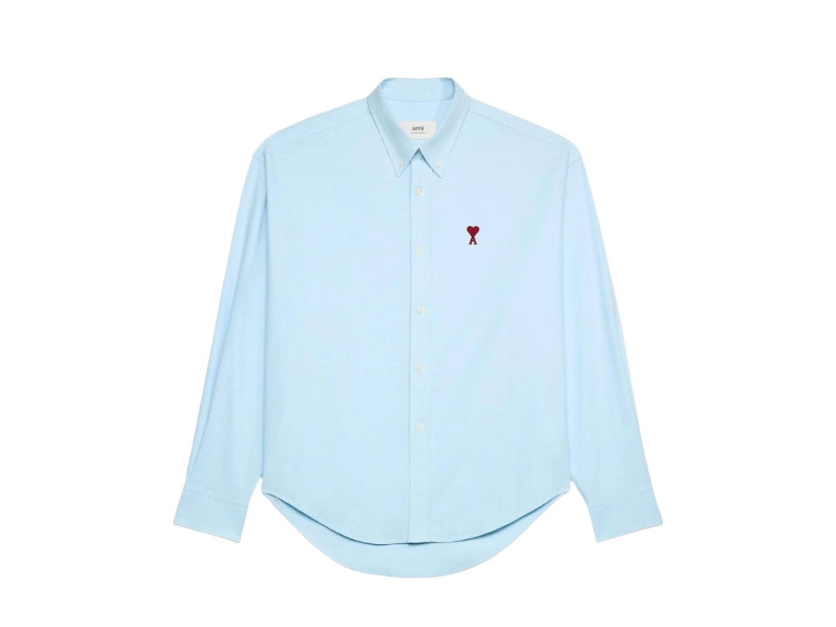 Ami Paris Ami Paris Ami De Coeur Boxy Fit Shirt Sky Blue