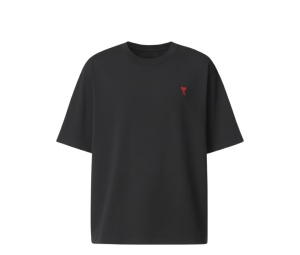 Buy Ami Paris Logo Embroidered T-Shirt Black at Sasom – Authentic and Ready to Ship