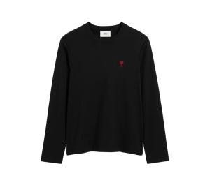 Buy Ami Paris Longsleeves Ami De Coeur T-Shirt In Organic Cotton Jersey. Black at Sasom – Authentic and Ready to Ship