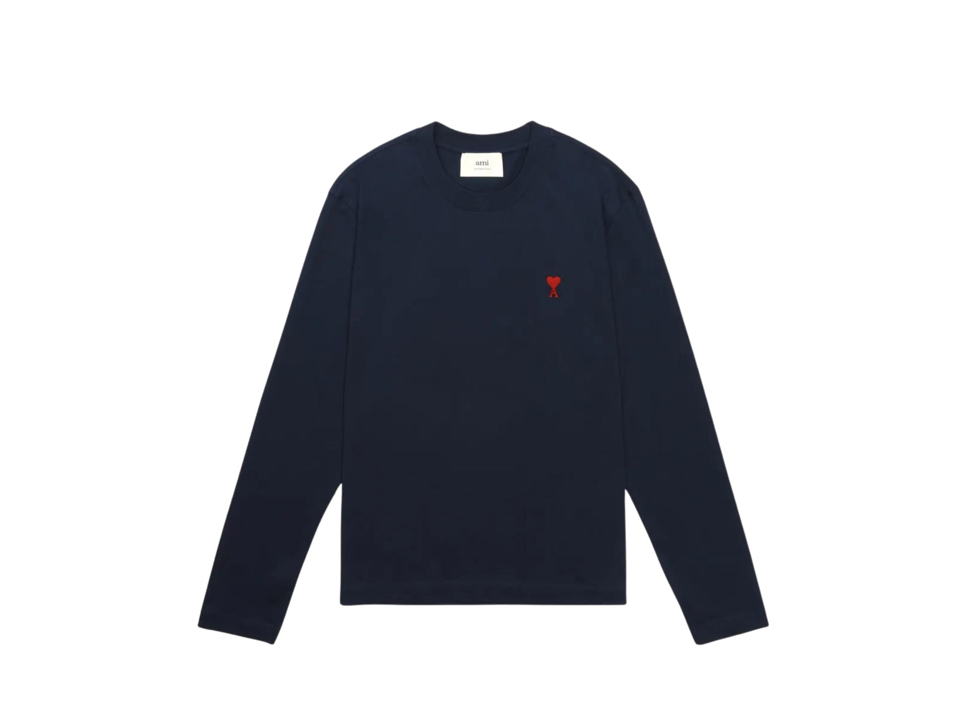 Ami Paris Ami Paris Red Heart Logo T-Shirt Night Blue
