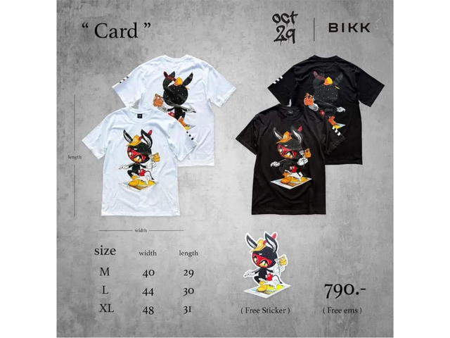 BIKK BIKK x Oct29 “Card” Oversized Tee White - view 5