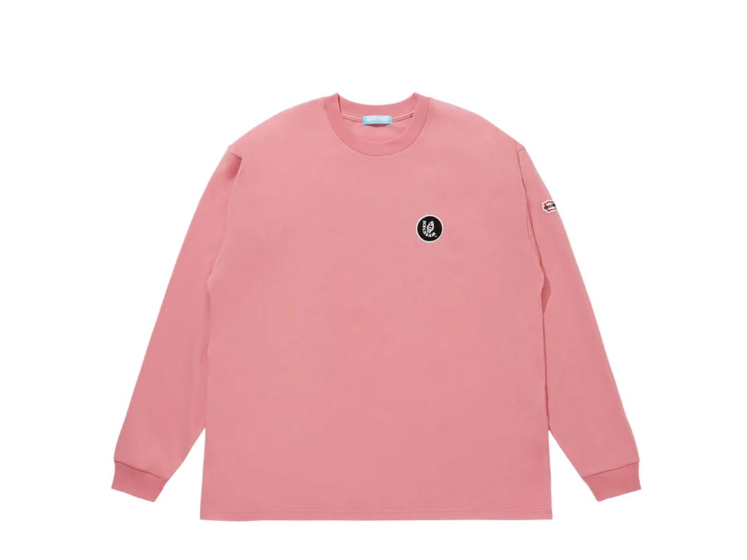 Billionaire Boys Club Billionaire Boys Club Embroidered Logo Cotton Long-Sleeve T-Shirt Running Dog Deep Pink